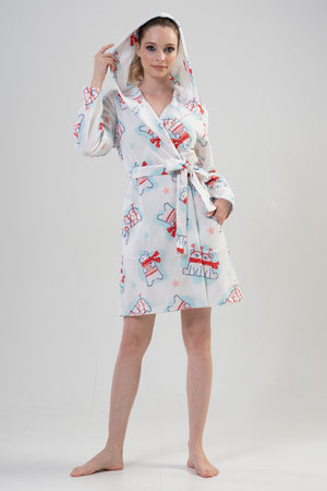 Woman Fleece Winter Dressing Gown