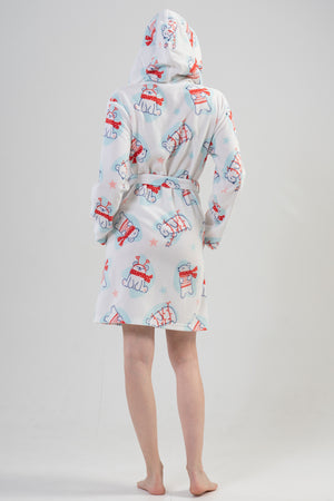 Woman Fleece Winter Dressing Gown