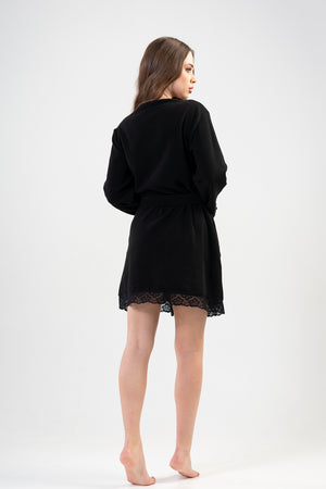 KADIN POLAR UZUN KOL SABAHLIK 203045 - Vienetta1.GrupSIYAH