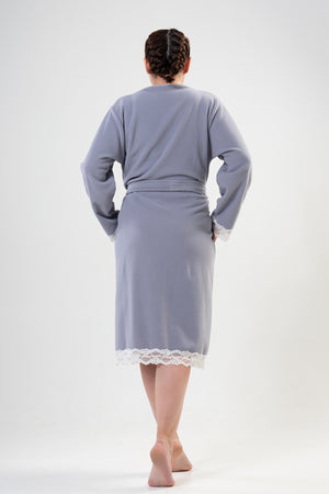 Woman XXL Lace Dressing Gown