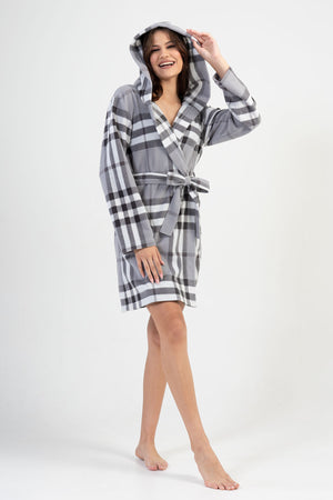 Woman Hoodie Dressing Gown
