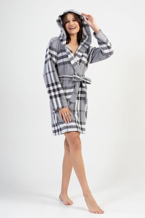 Woman Hoodie Dressing Gown
