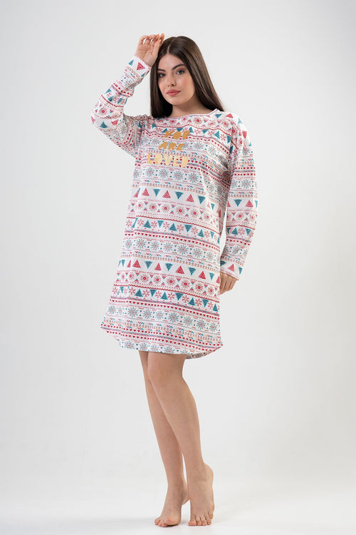 KADIN SUPREM UZUN KOL TUNIK 203099 - Vienetta1.GrupKREM