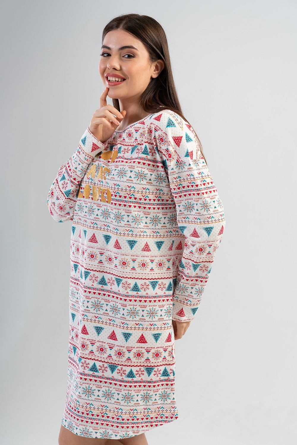 KADIN SUPREM UZUN KOL TUNIK 203099 - Vienetta1.GrupKREM