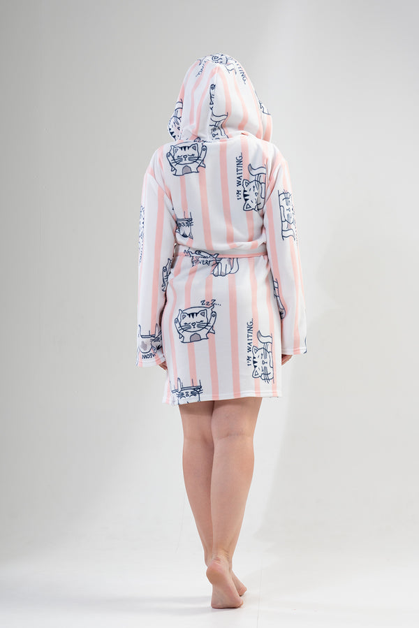 Woman Fleece Waity Dressing Gown