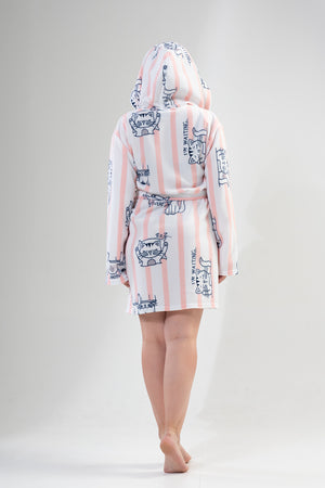 KADIN POLAR XXL KAPSONLU CEPLI KISA SABAHLIK 203185 - Vienetta1.GrupIMPATIENS PINK