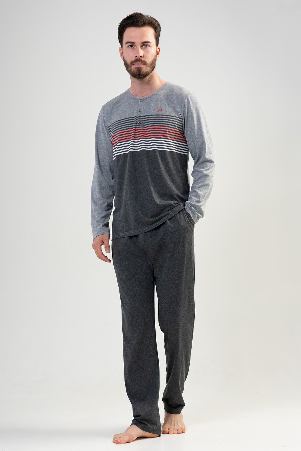 CEPLI ERKEK P.SUPREM XXL PATLI UZUN KOL PIJAMA TAKIM 204121 - Vienetta1.GrupANTHRACİTE