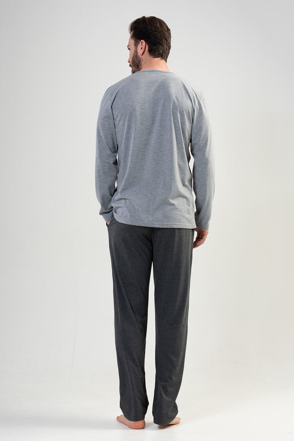 CEPLI ERKEK P.SUPREM XXL PATLI UZUN KOL PIJAMA TAKIM 204121 - Vienetta1.GrupANTHRACİTE