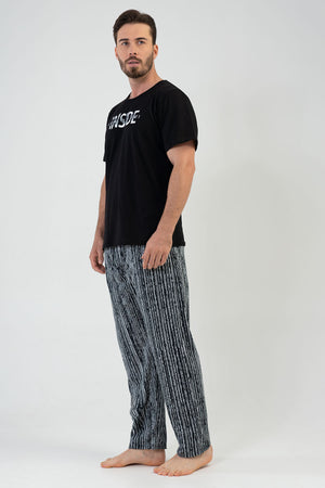 CEPLI ERKEK P.SUPREM O YAKA KISA KOL PIJAMA TAKIM 208057 - Vienetta1.GrupBLACK