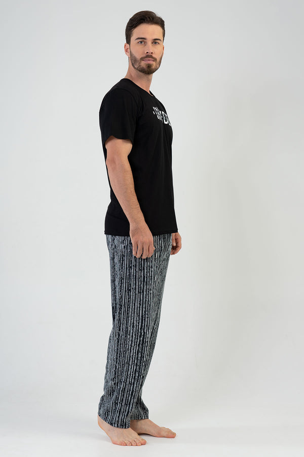 CEPLI ERKEK P.SUPREM O YAKA KISA KOL PIJAMA TAKIM 208057 - Vienetta1.GrupBLACK