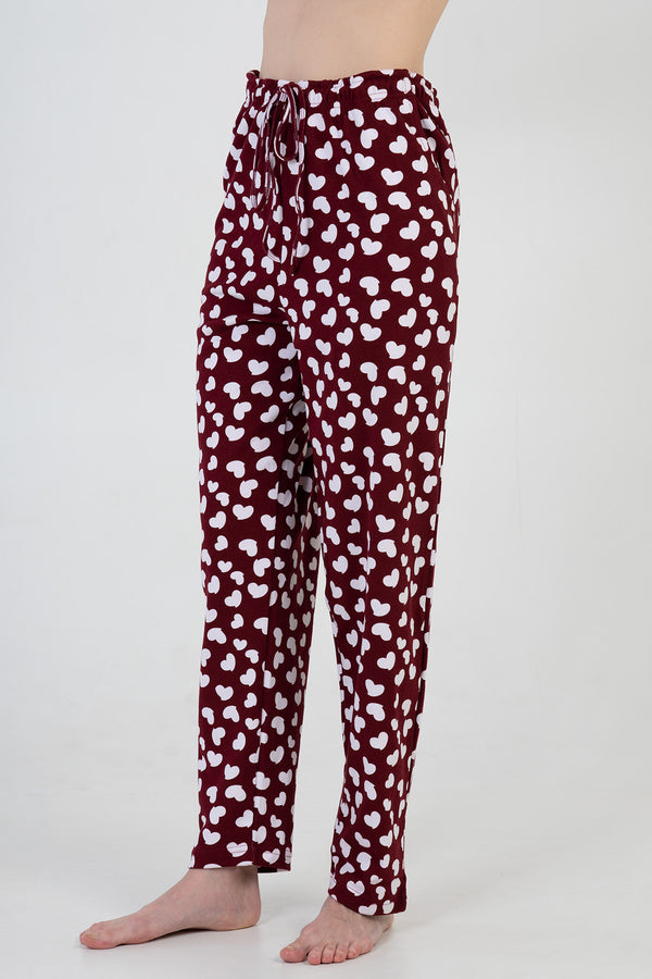 KADIN INTERLOK XXL CEPLI TEK ALT PIJAMA 210002 - Vienetta1.GrupBORDEAUX