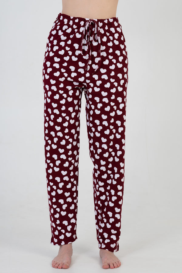 KADIN INTERLOK XXL CEPLI TEK ALT PIJAMA 210002 - Vienetta1.GrupBORDEAUX