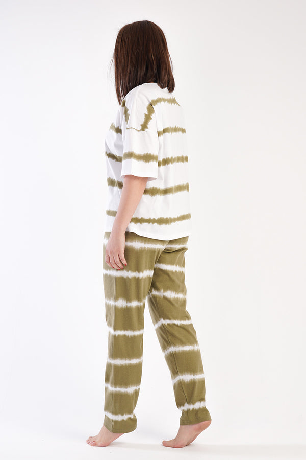 KADIN P.SUPREM XXL V YAKA DUSUK OMUZLU KISA KOL PIJAMA TAKIM - Vienetta1.GrupBEYAZ 11419 - 4