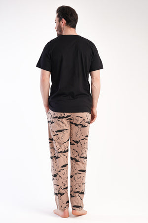 ERKEK SUPREM KISA KOL PIJAMA TAKIM 212437 - Vienetta1.GrupBG1410 KARMELANJ