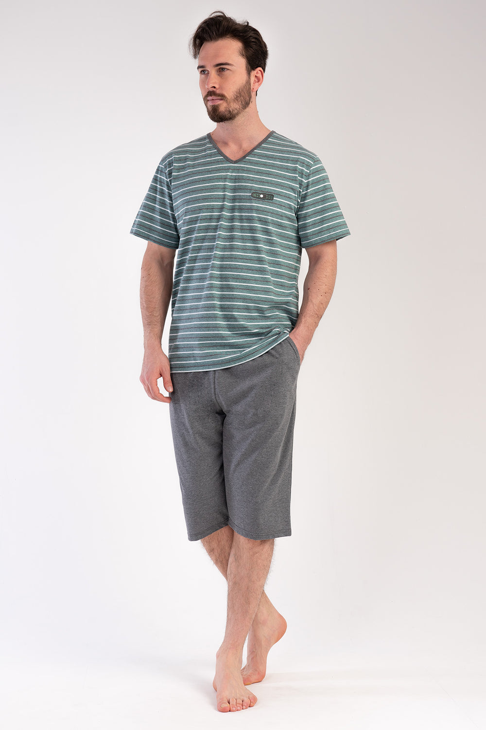 ERKEK KISA KOL KAPRI TAKIM 212558 - Vienetta1.GrupG10 ANTRASIT MELANJ