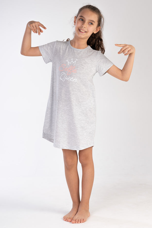 KIZ COCUK KISA KOL KUCUK YAS (3/4 - 9/10) TUNIK 212582 - Vienetta1.GrupG0 MELANJ