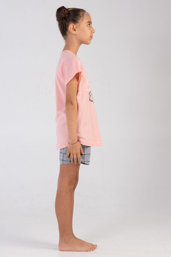 Kids' Girl Big Age Selfie Queen Short Set