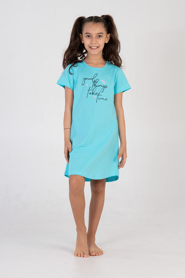 KIZ COCUK KISA KOL KUCUK YAS (3/4 - 9/10) TUNIK 212602 - Vienetta1.Grup14 - 4816TCX