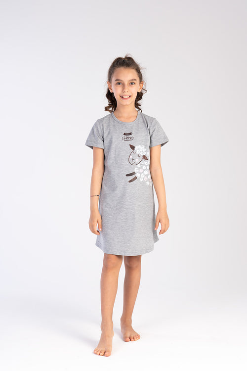 KIZ COCUK KISA KOL KUCUK YAS (3/4 - 7/8) TUNIK 212626 - Vienetta1.GrupG2 MELANJ
