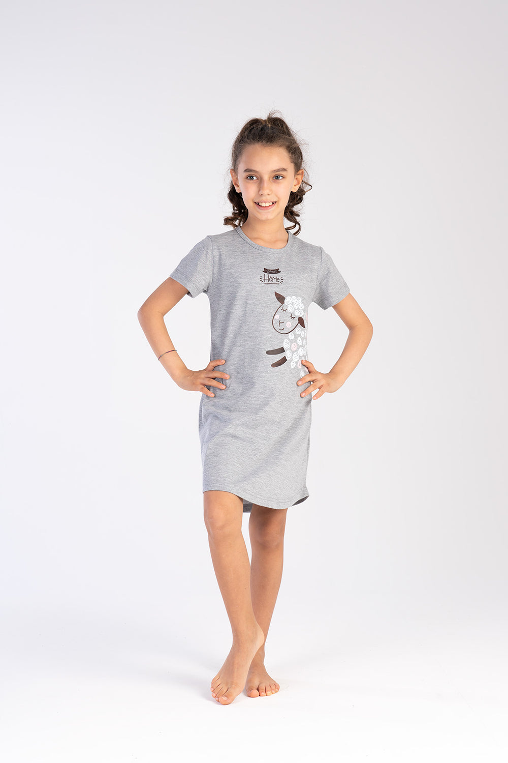 KIZ COCUK KISA KOL KUCUK YAS (3/4 - 7/8) TUNIK 212626 - Vienetta1.GrupG2 MELANJ