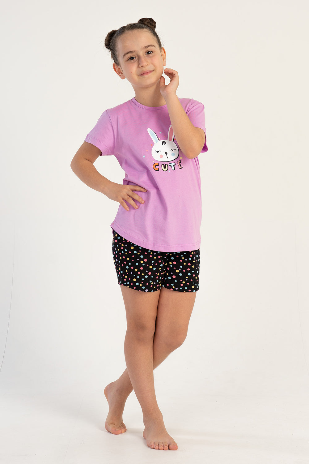 KIZ COCUK KISA KOL KUCUK YAS (3/4 - 9/10) SORT TAKIM 212665 - Vienetta1.Grup16 - 3521TCX