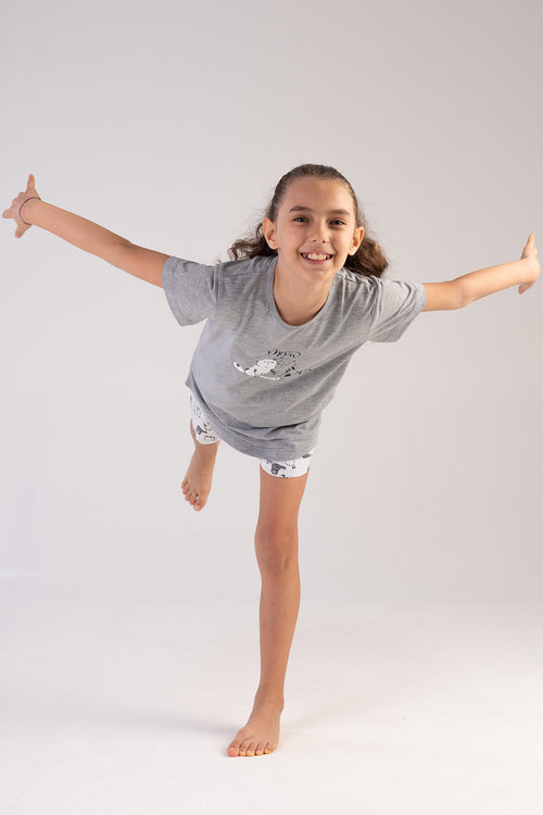 KIZ COCUK KISA KOL BUYUK YAS (9/10 - 15/16) SORT TAKIM 212689 - Vienetta1.GrupG2 MELANJ