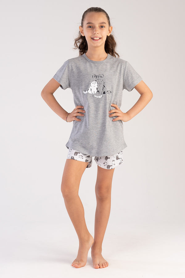 KIZ COCUK KISA KOL BUYUK YAS (9/10 - 15/16) SORT TAKIM 212689 - Vienetta1.GrupG2 MELANJ