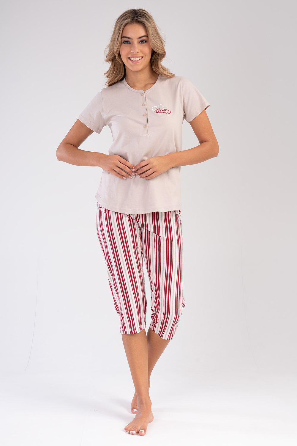 KADIN P.SUPREM PATLI KISA KOL ETEGI OVAL KAPRI TK