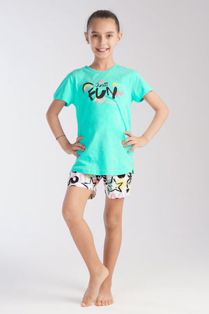 KIZ COCUK KISA KOL KUCUK YAS (3/4 - 9/10) SORT TAKIM 212735 - Vienetta1.Grup14 - 5714TCX