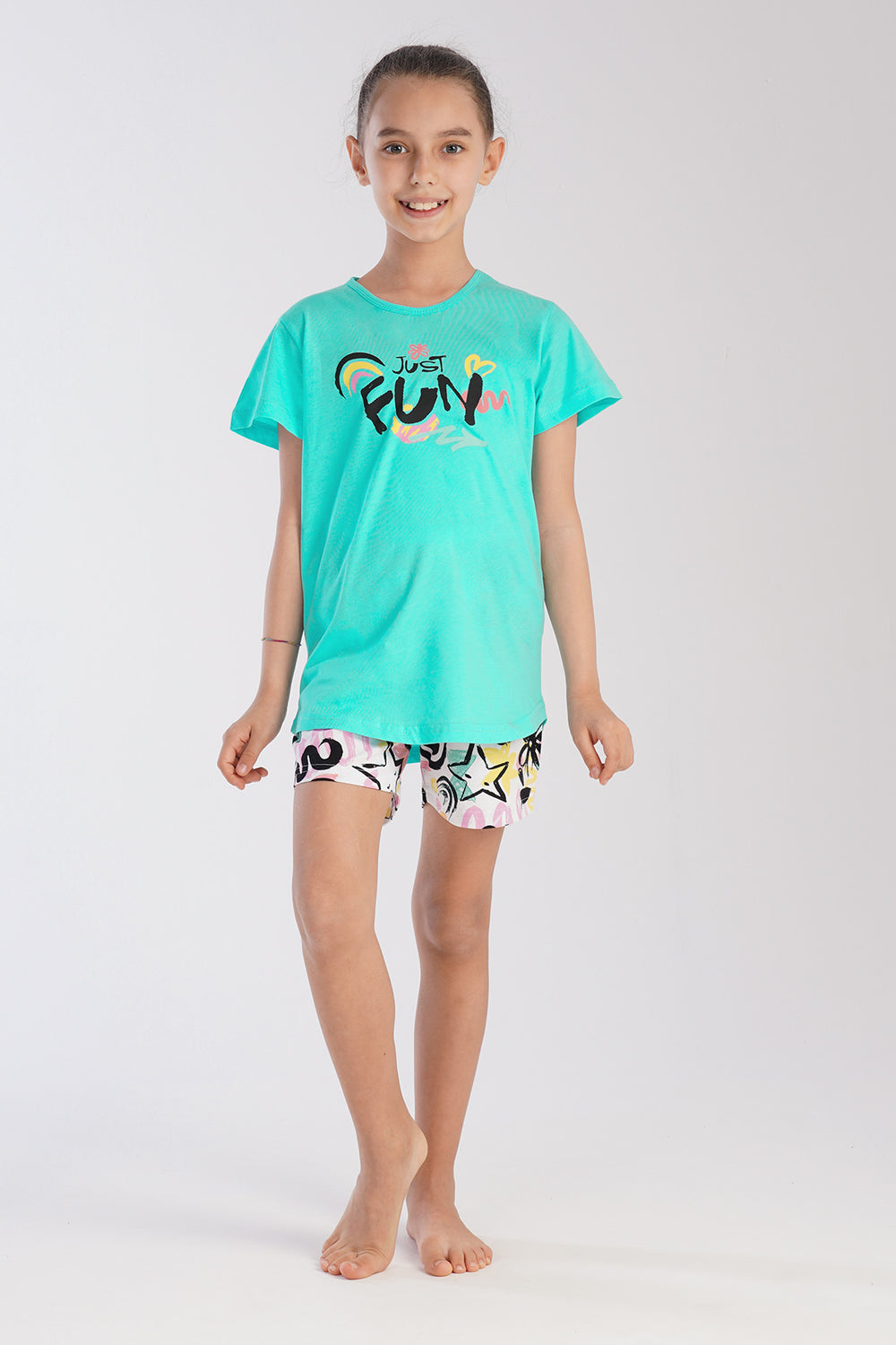 KIZ COCUK KISA KOL KUCUK YAS (3/4 - 9/10) SORT TAKIM 212735 - Vienetta1.Grup14 - 5714TCX