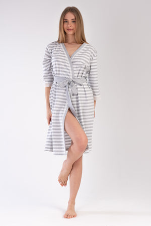 KADIN SUPREM 3/4KOL SABAHLIK 303013 - Vienetta1.GrupG0 MELANJ