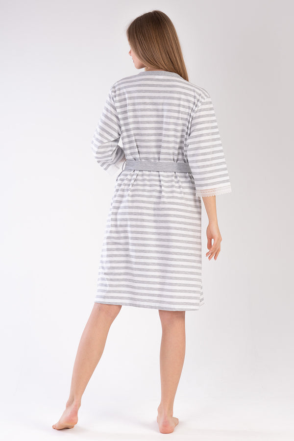 KADIN SUPREM 3/4KOL SABAHLIK 303013 - Vienetta1.GrupG0 MELANJ