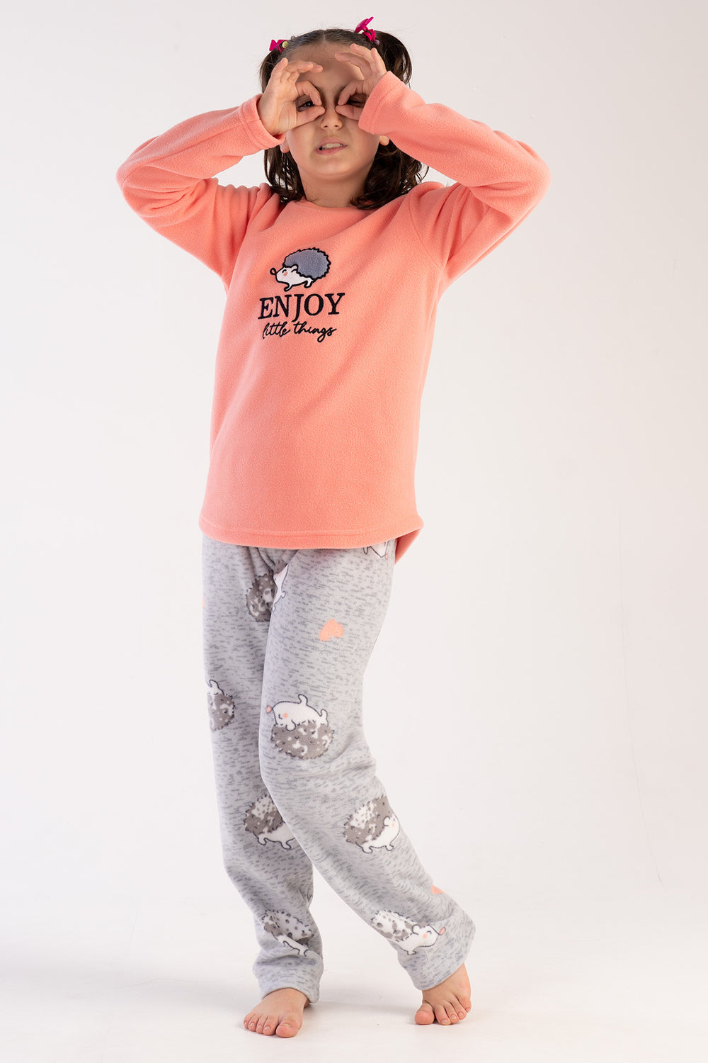 KIZ COCUK POLAR UZUN KOL PIJAMA TAKIM(7 - 8/13 - 14) 303042 - Vienetta1.GrupSEFTALI