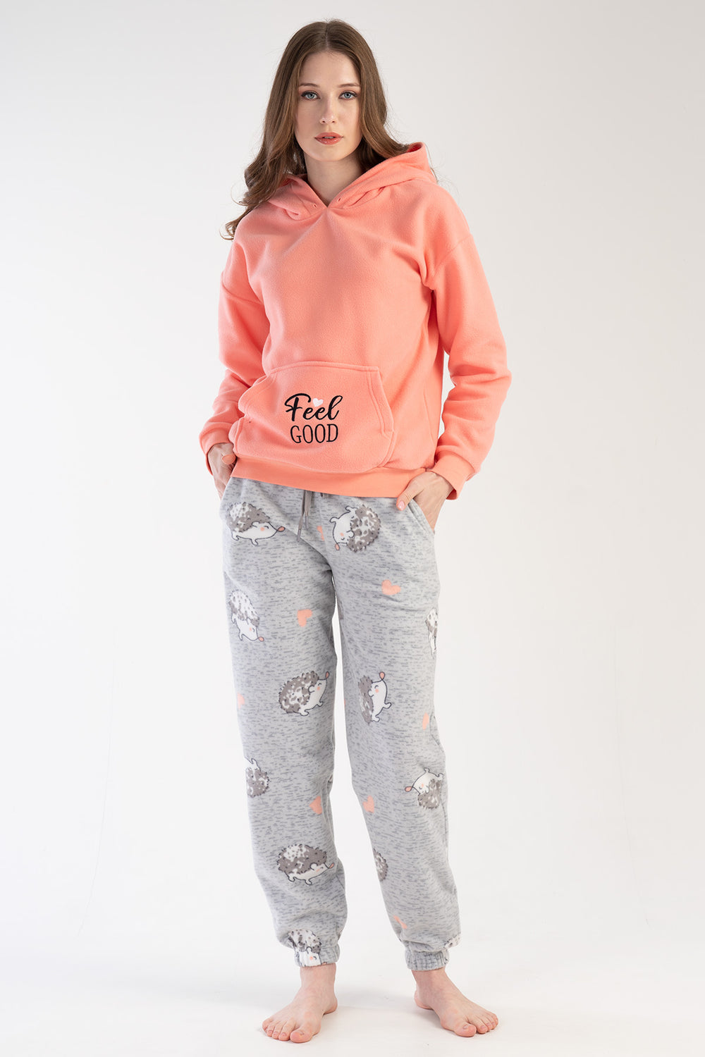 KADIN POLAR UZUN KOL PIJAMA TAKIM 303044 - Vienetta1.GrupSEFTALI