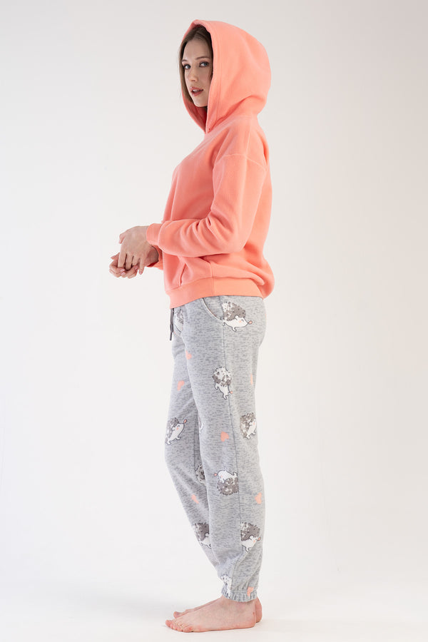 KADIN POLAR UZUN KOL PIJAMA TAKIM 303044 - Vienetta1.GrupSEFTALI