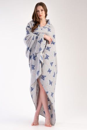 Butterfly Gray Blanket