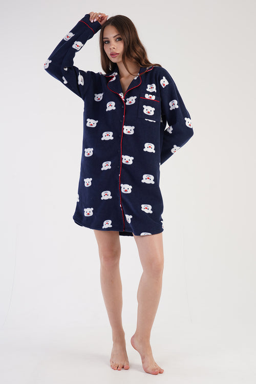 Woman Fleece Sweet Bear Tunic
