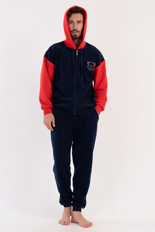 ERKEK POLAR UZUN KOL PIJAMA TAKIM 303054 - Vienetta1.GrupY.LACIVERT