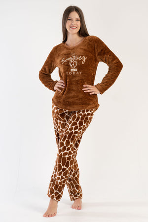 Woman Soft Brown Pyjama Set