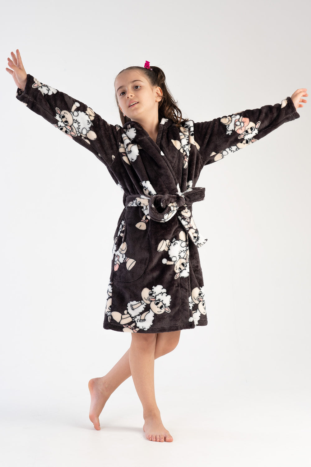 KIZ COCUK SOFT KAPSONLU UZUN KOL KISA CEPLI SABAHLIK(7-8/13-14)