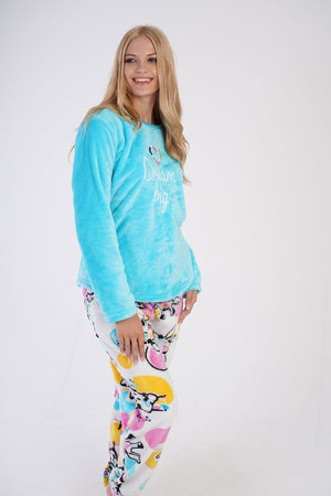 KADIN SOFT UZUN KOL PIJAMA TAKIM 303085 - Vienetta1.GrupPINK