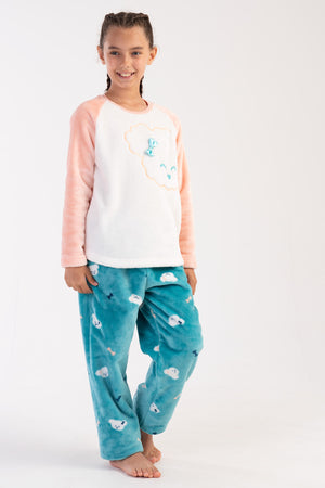 KIZ COCUK SOFT UZUN KOL PIJAMA TAKIM(7 - 8/13 - 14) 303091 - Vienetta1.GrupSOFT PINK