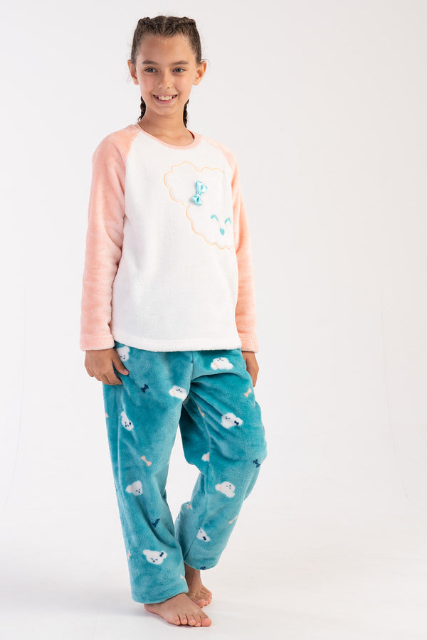 KIZ COCUK SOFT UZUN KOL PIJAMA TAKIM(7 - 8/13 - 14) 303091 - Vienetta1.GrupSOFT PINK