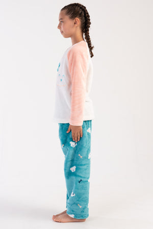KIZ COCUK SOFT UZUN KOL PIJAMA TAKIM(7 - 8/13 - 14) 303091 - Vienetta1.GrupSOFT PINK