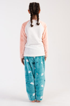 Kids' Girl Aqua Pyjama Set