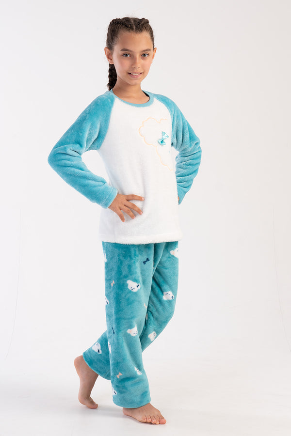 KIZ COCUK SOFT UZUN KOL PIJAMA TAKIM(7 - 8/13 - 14) 303091 - Vienetta1.GrupSOFT PINK