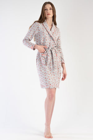 KADIN KAPITONE UZUN KOL KISA SABAHLIK 303098 - Vienetta1.GrupGRAY MELANGE