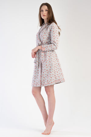 KADIN KAPITONE UZUN KOL KISA SABAHLIK 303098 - Vienetta1.GrupGRAY MELANGE