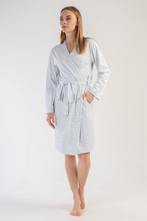 Woman Crystal Blue Dressing Gown