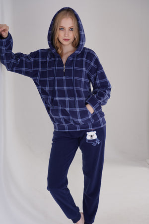 KADIN POLAR UZUN KOL PIJAMA TAKIM 303184 - Vienetta1.GrupINDIGO